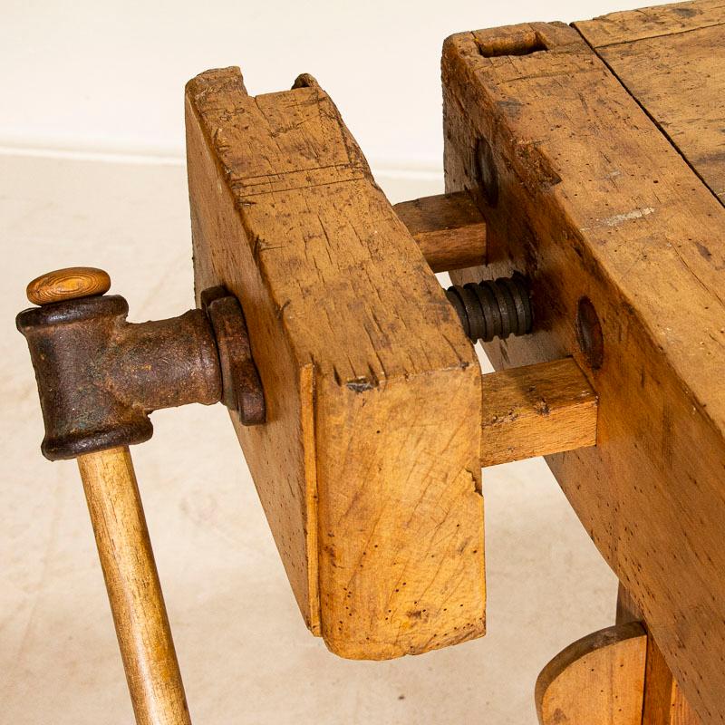 20th Century Long Narrow Antique Carpenter's Workbench