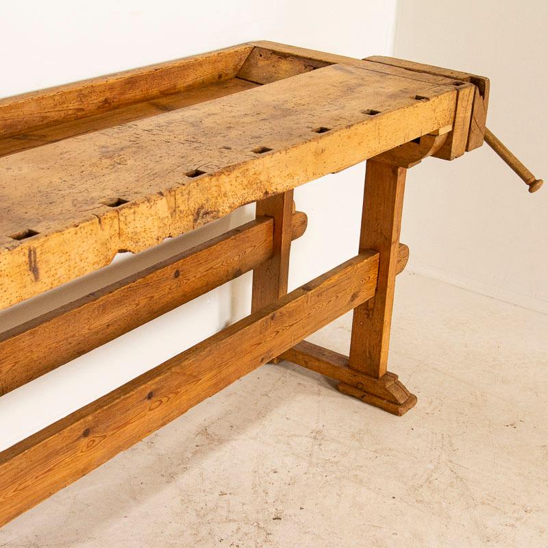 Long Narrow Antique Carpenter's Workbench 1