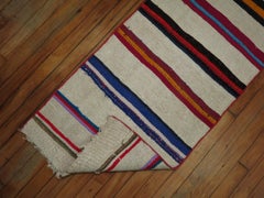 Long Narrow Bright Turkish Kilim Runner