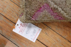 Long Narrow Brown Pink Pops of Green Turkish Pillow