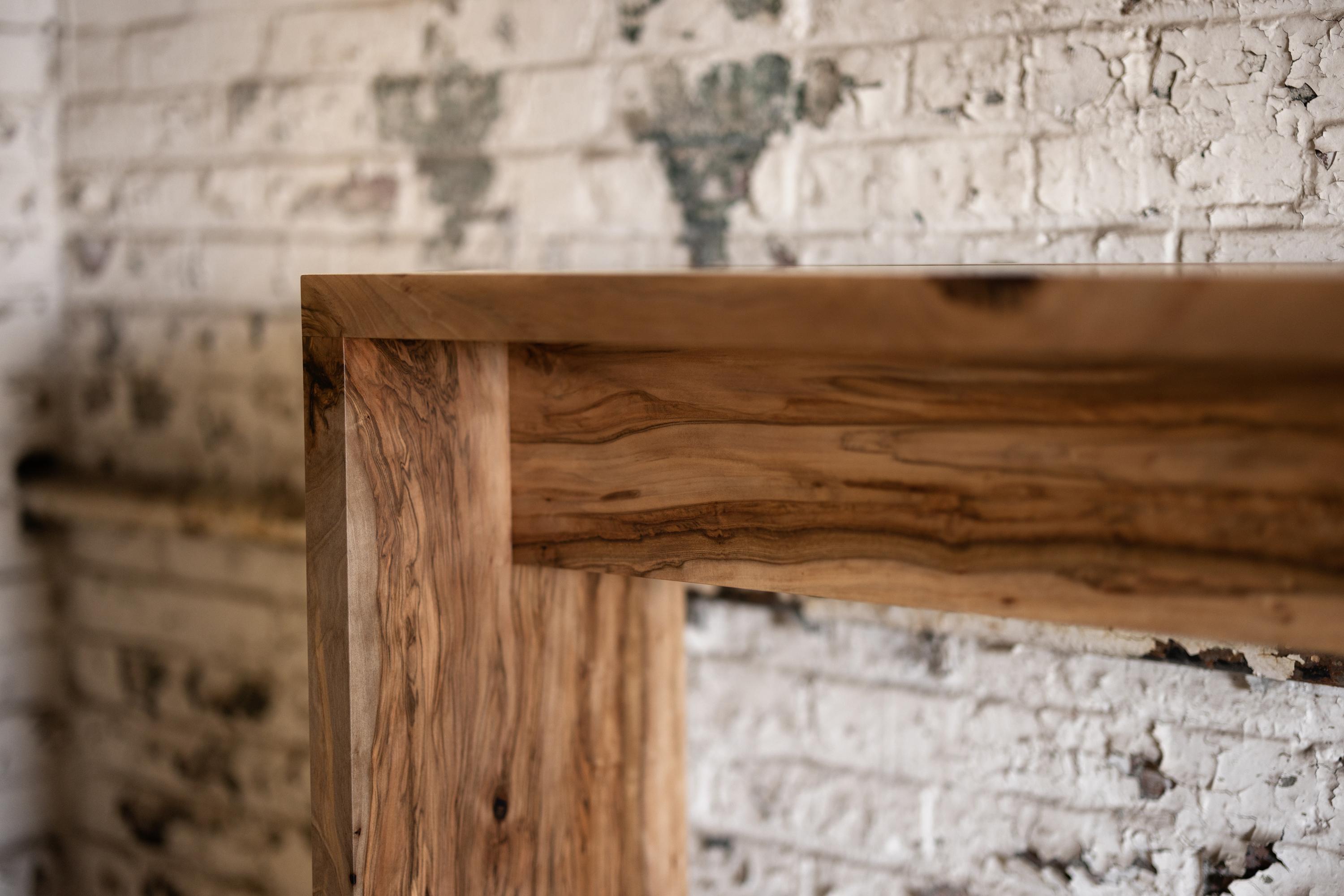 Contemporary Long Narrow Console Table in Sweet Gum with Box Joints by Alabama Sawyer For Sale