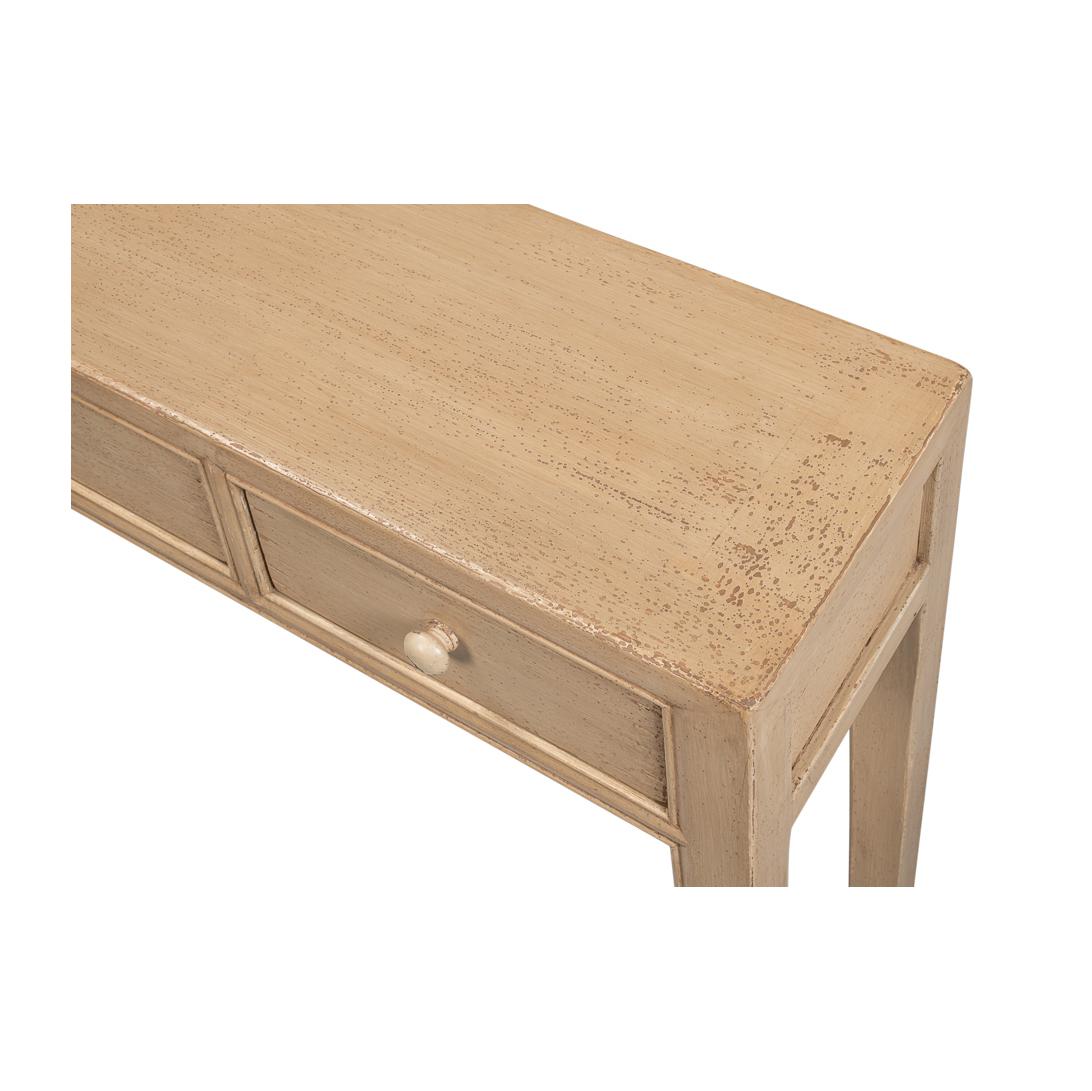 Contemporary Long Narrow Console Table with Drawers For Sale