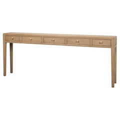 Long Narrow Console Table with Drawers
