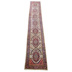 Long Narrow Dragon Design Heriz Runner, Early 20th Century
