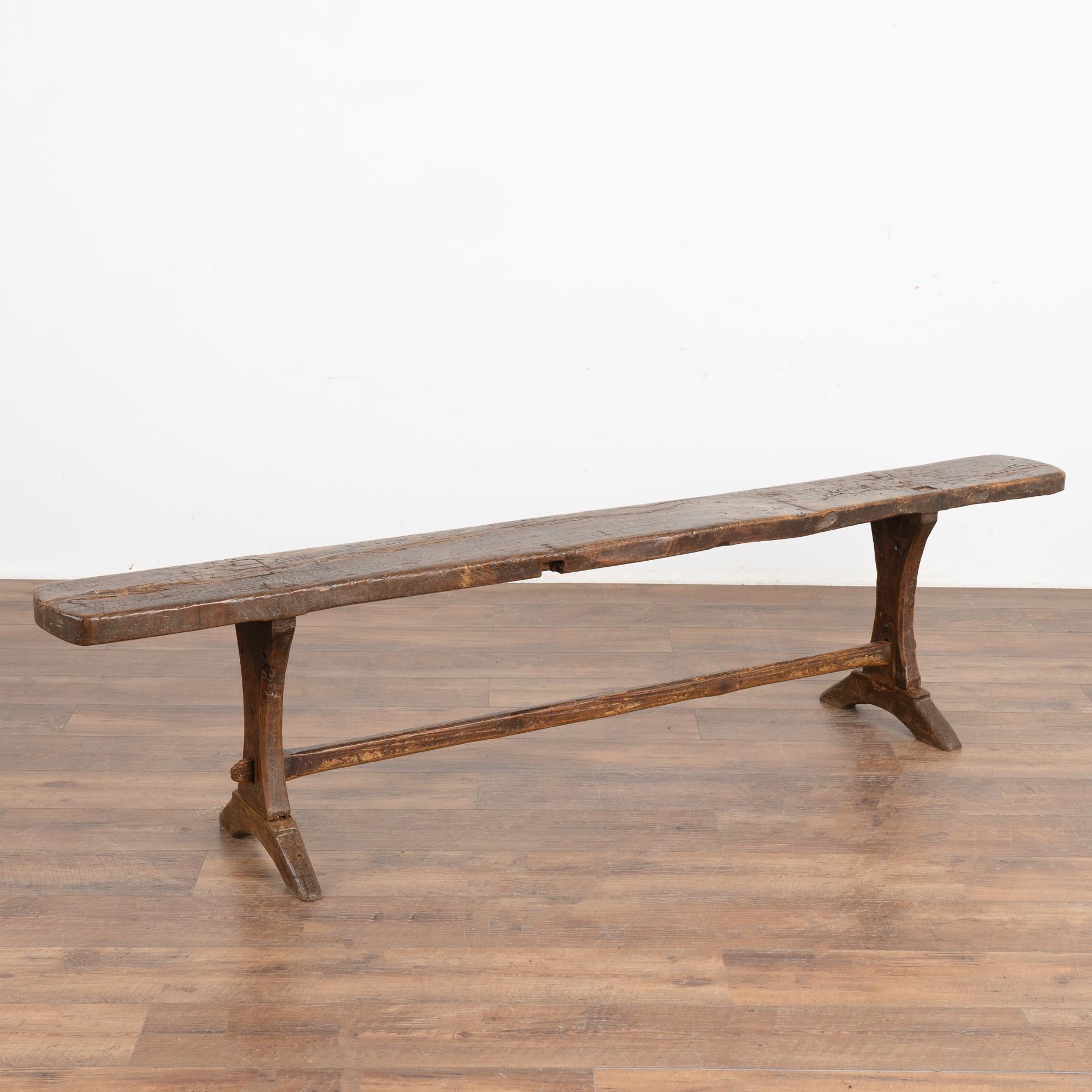 Long Narrow French Oak Bench, circa 1840-60 3