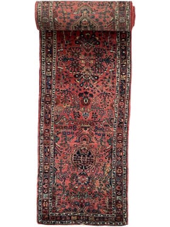Long & Narrow Plush Vintage Runner, c.1940's