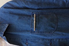 Long natural pearl and diamond French Edwardian brooch in 18k gold and platinum