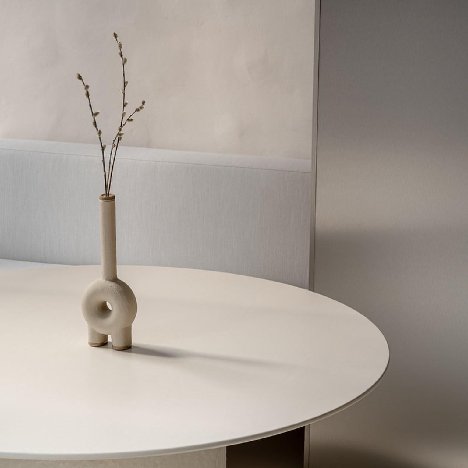 Modern Long Neck Ceramic Vase by Faina For Sale