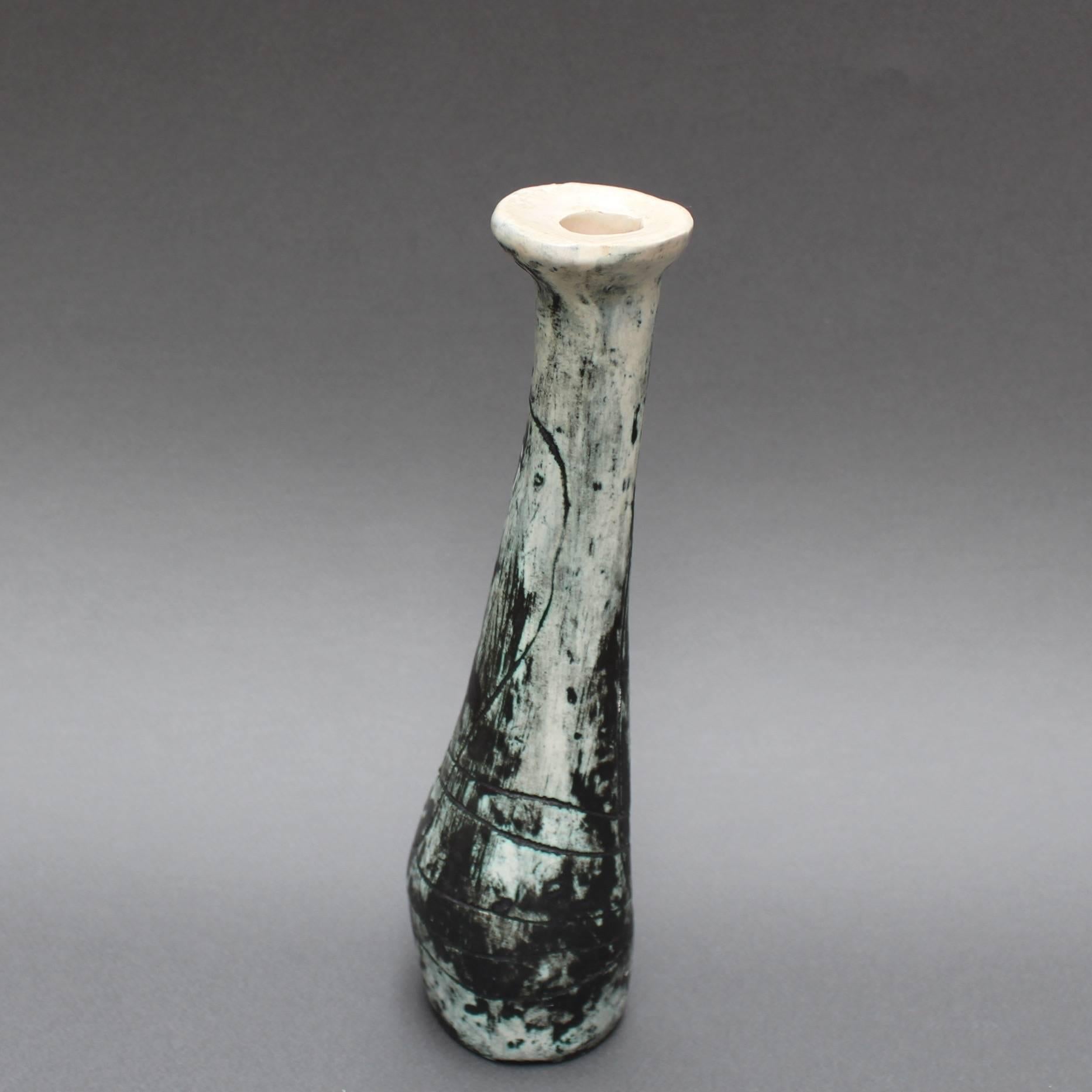Long-Necked Earthenware Liqueur Bottle with Handle by Jacques Blin, circa 1950s 3