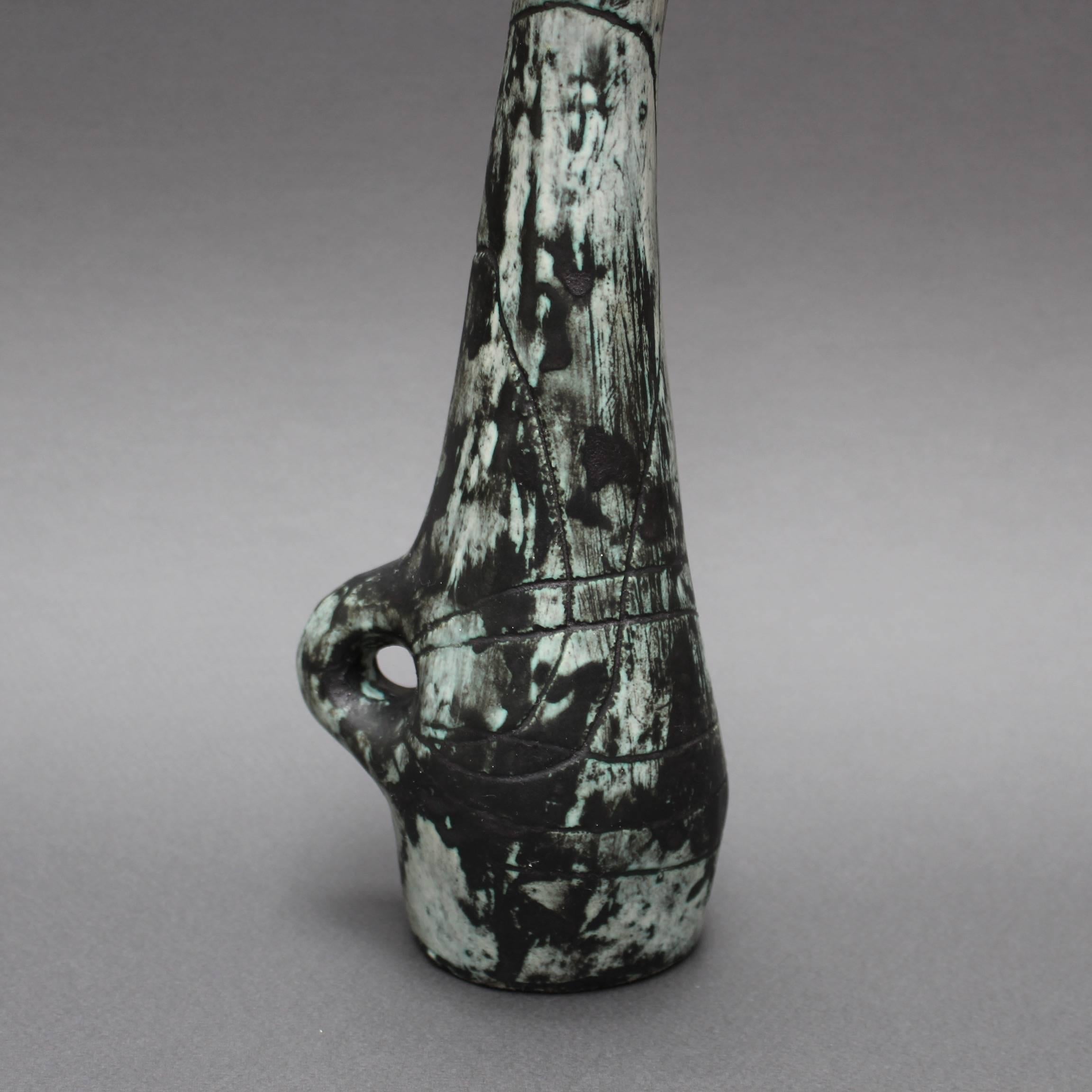 Long-Necked Earthenware Liqueur Bottle with Handle by Jacques Blin, circa 1950s 5