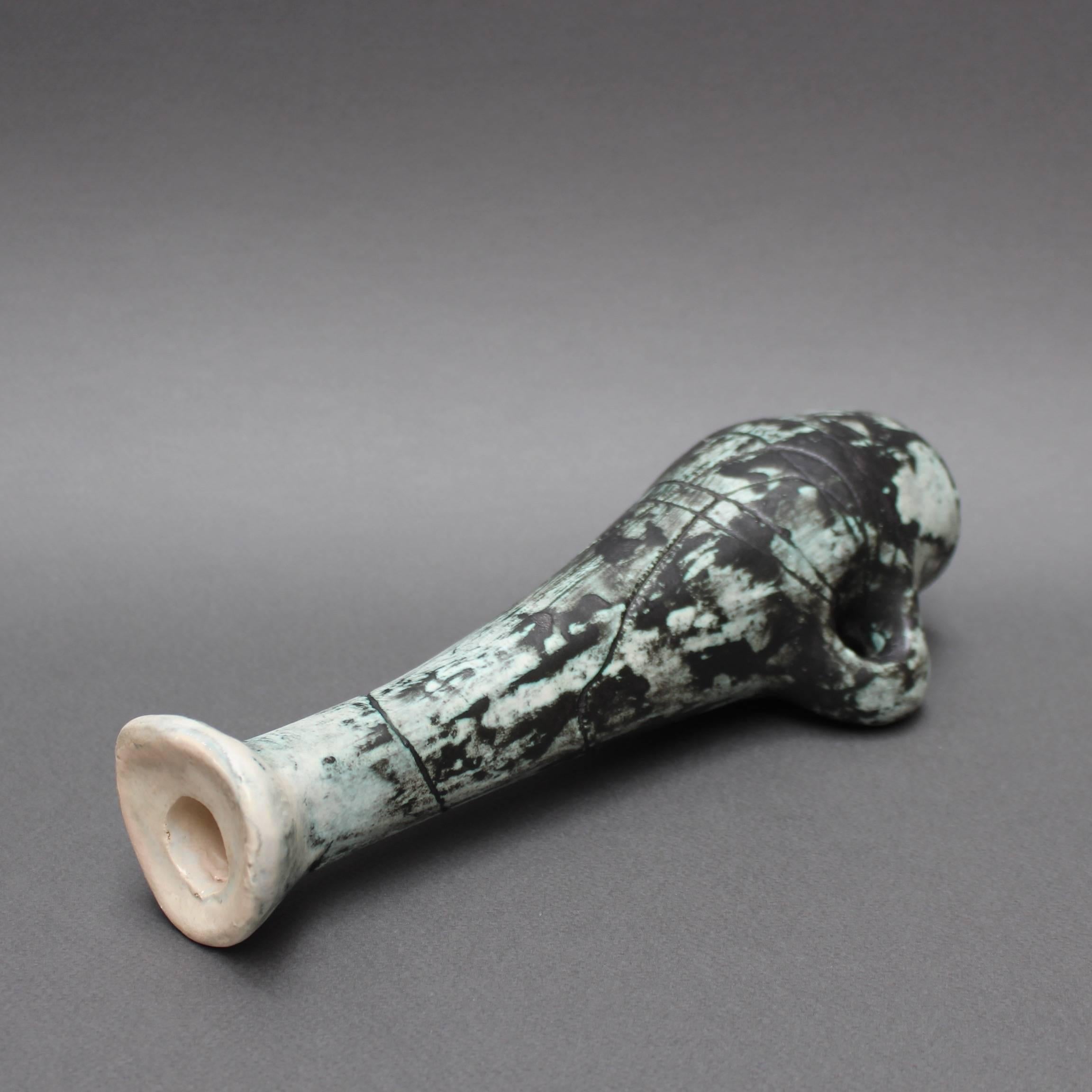 Long-Necked Earthenware Liqueur Bottle with Handle by Jacques Blin, circa 1950s 6