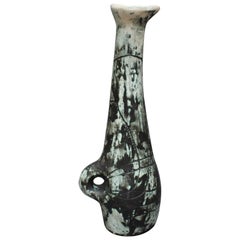 Long-Necked Earthenware Liqueur Bottle with Handle by Jacques Blin, circa 1950s