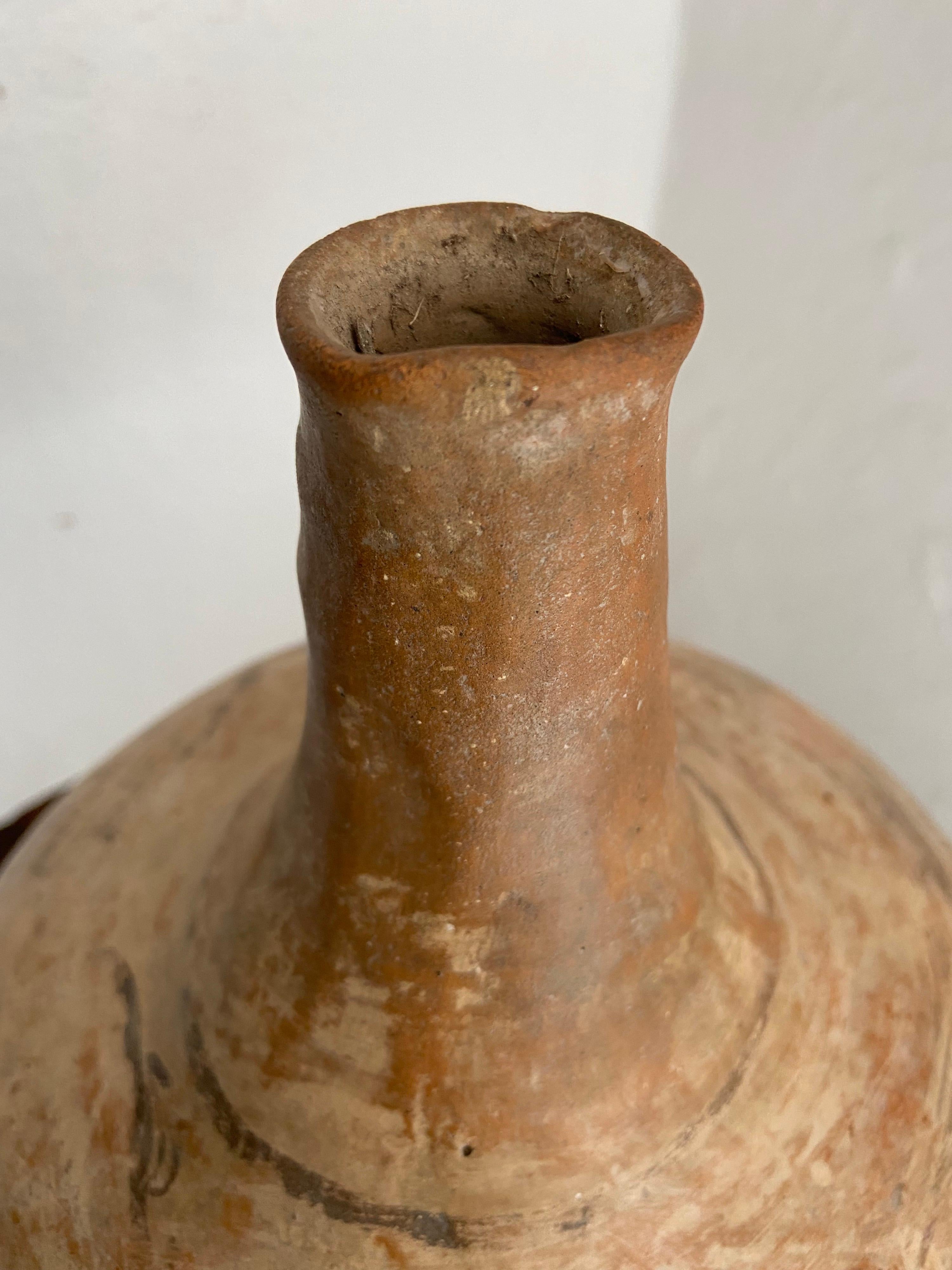 Rustic Long Necked Water Pot from Mexico's Huasteca Region, circa 1960's