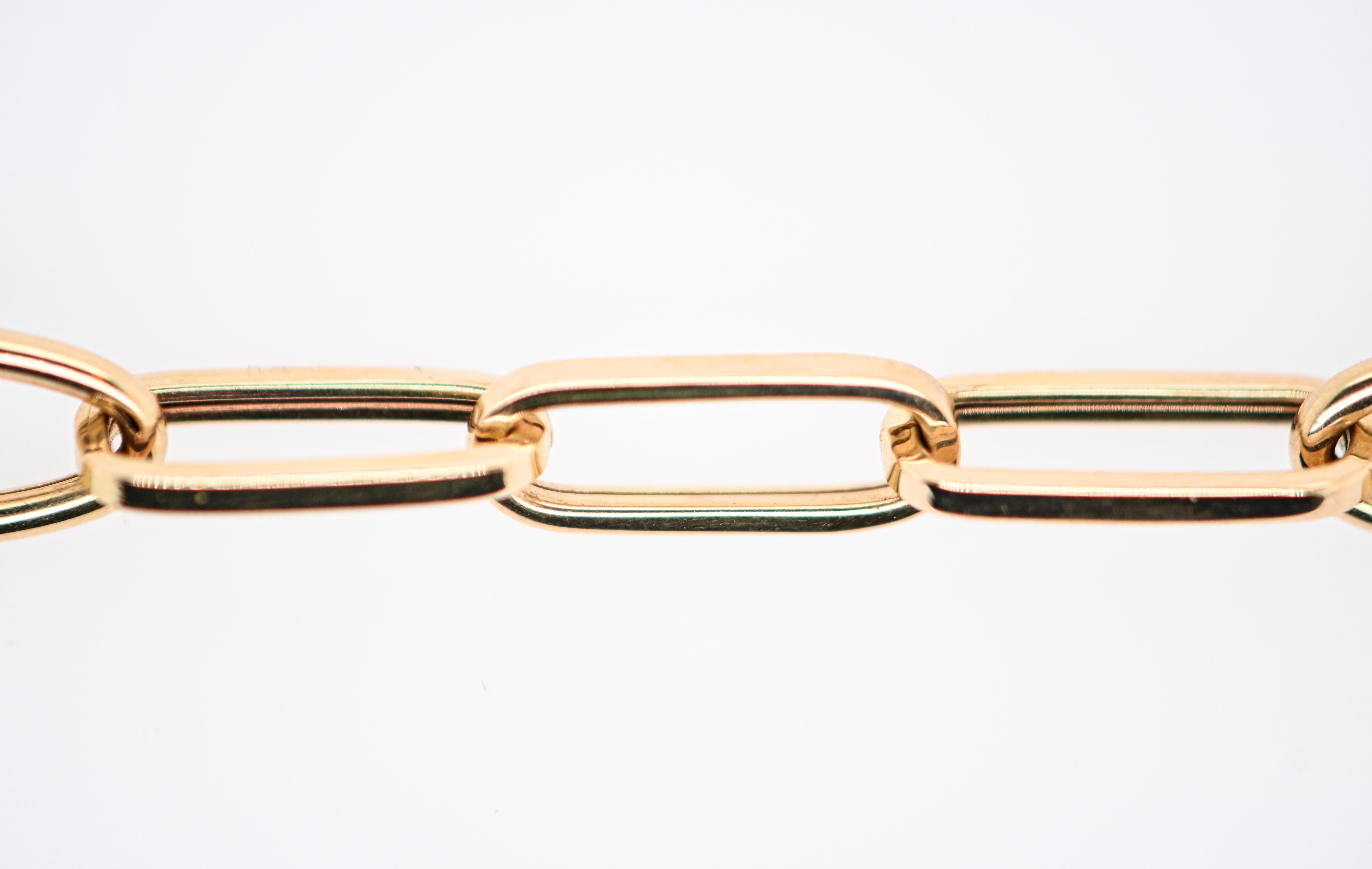 Lange Halskette mit Halskette aus Gelbgold 18 Karat im Angebot 1