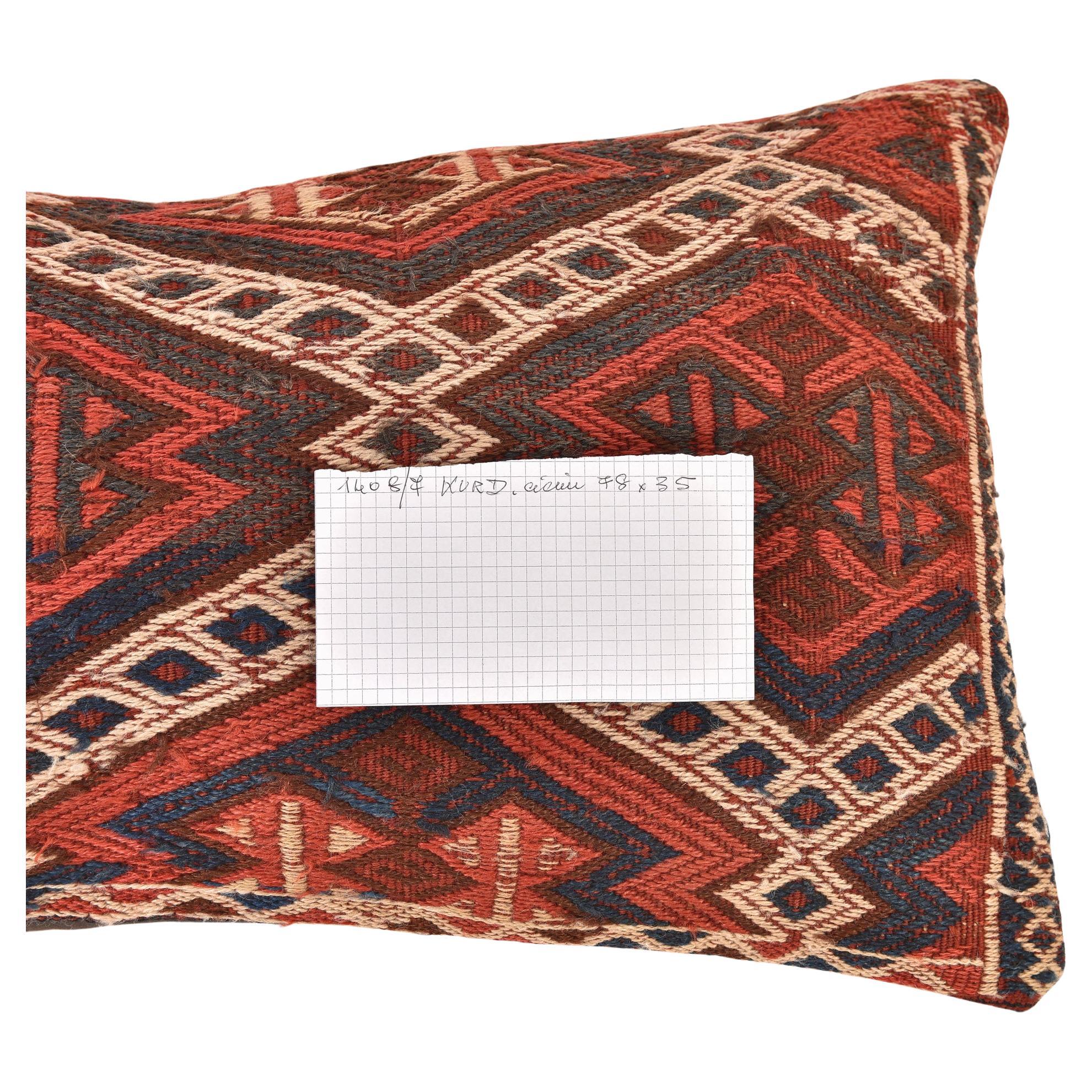 nr. 1408/7 - Long nomadic artifact, cushion sewn, all woven and embroidered by hand.  Comfortable and beautiful.