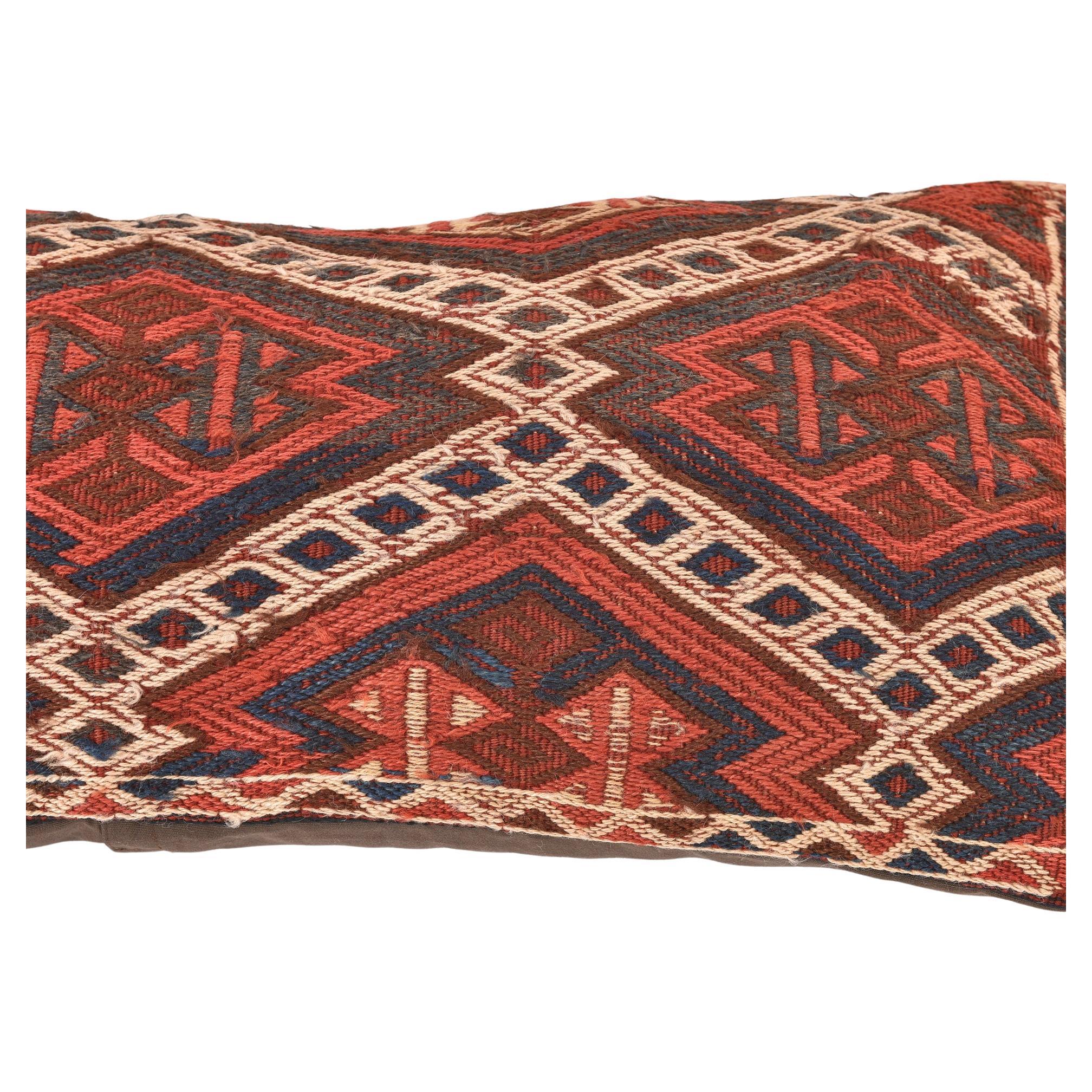 Hand-Woven Long Nomadic Pillow For Sale