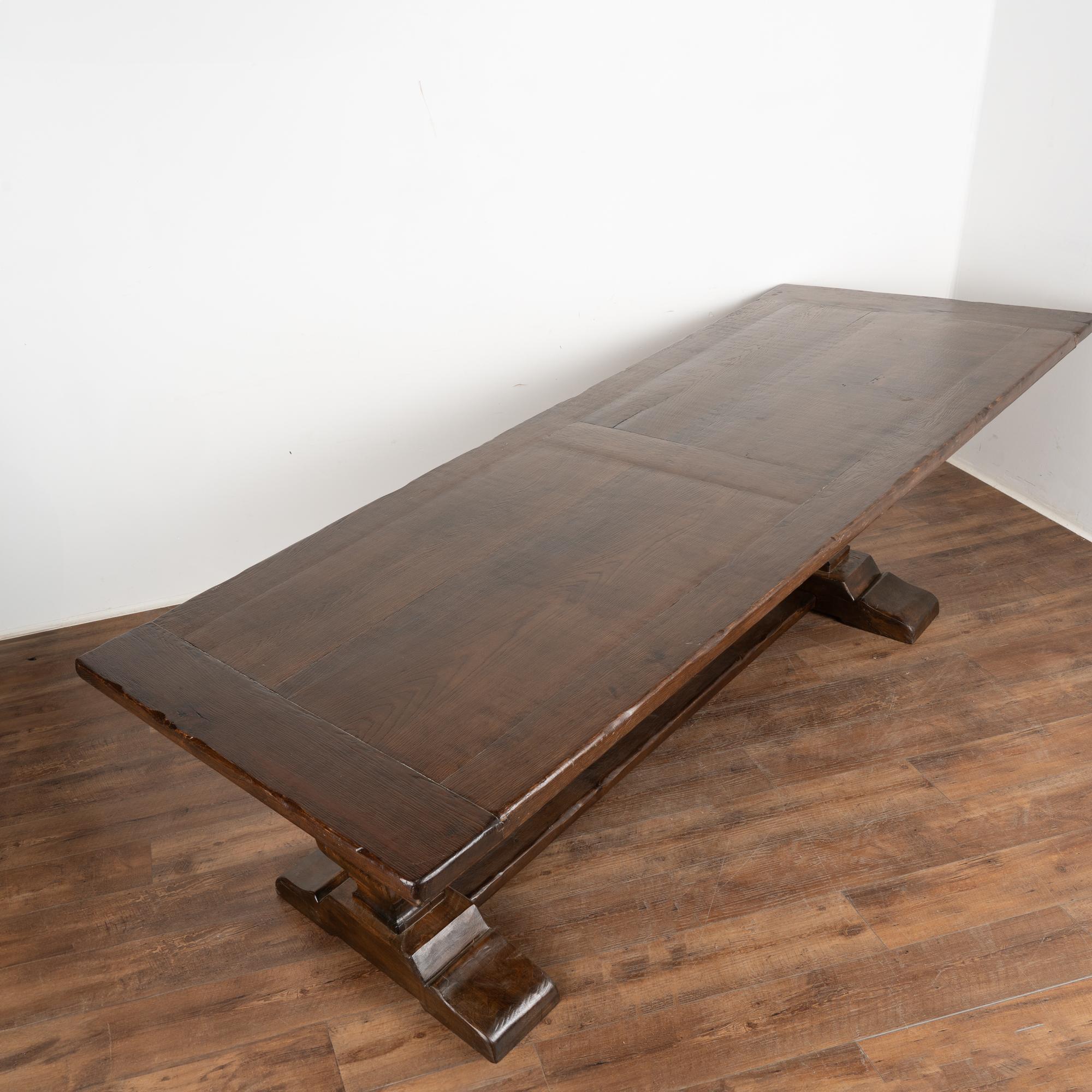 20th Century Long Oak Dining Table, France circa 1960 For Sale