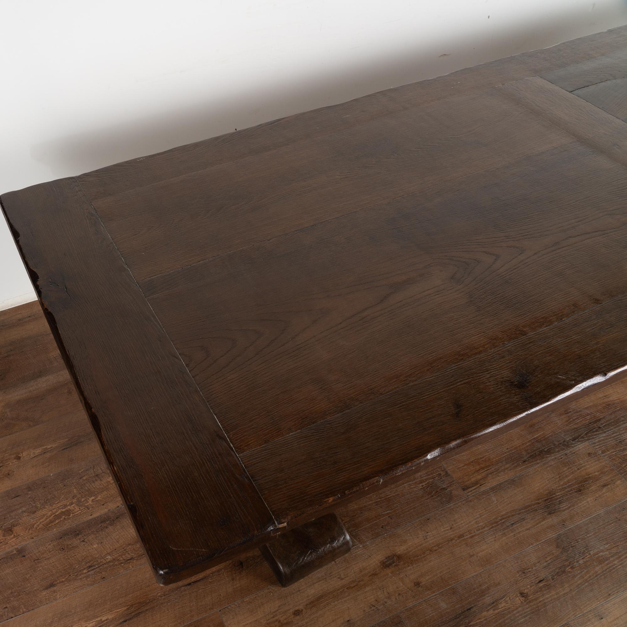 Long Oak Dining Table, France circa 1960 For Sale 1