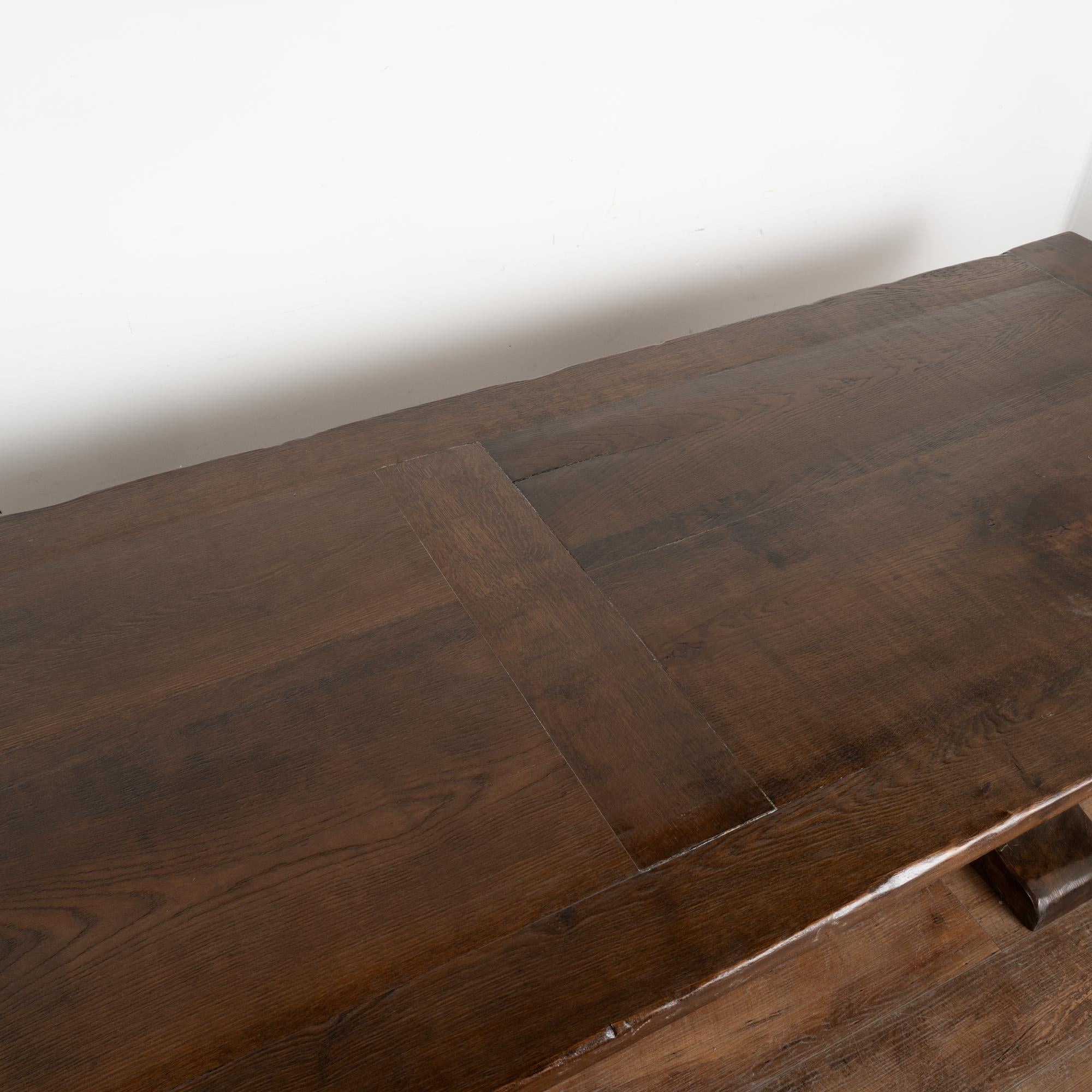 Long Oak Dining Table, France circa 1960 For Sale 2