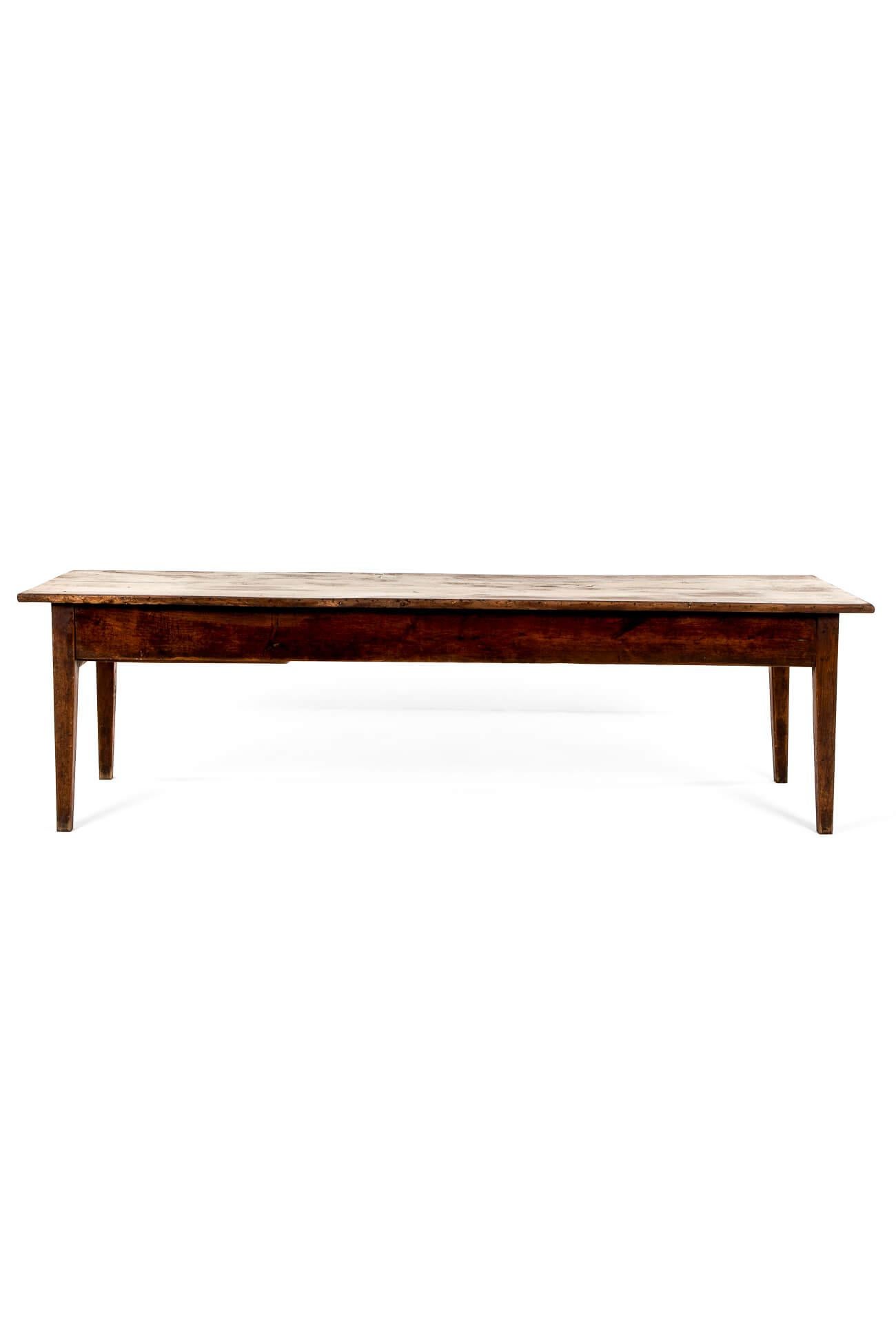 Table de ferme française longue en chêne en vente 3