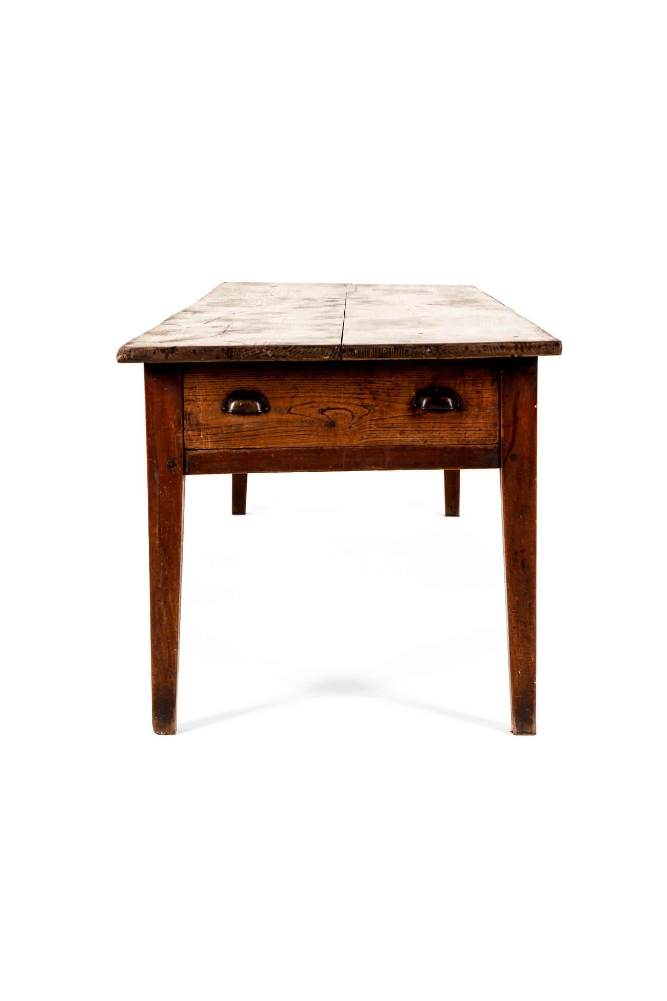 Table de ferme française longue en chêne en vente 4