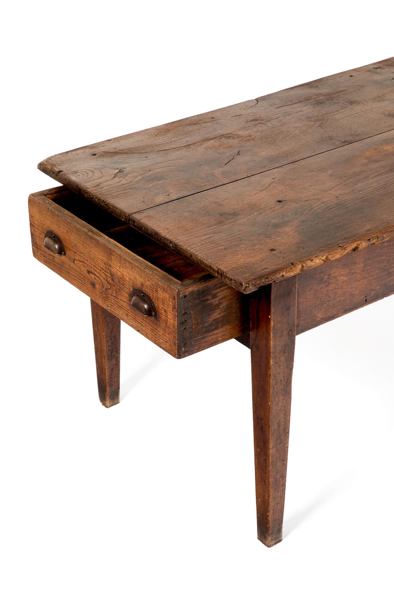 Table de ferme française longue en chêne en vente 6