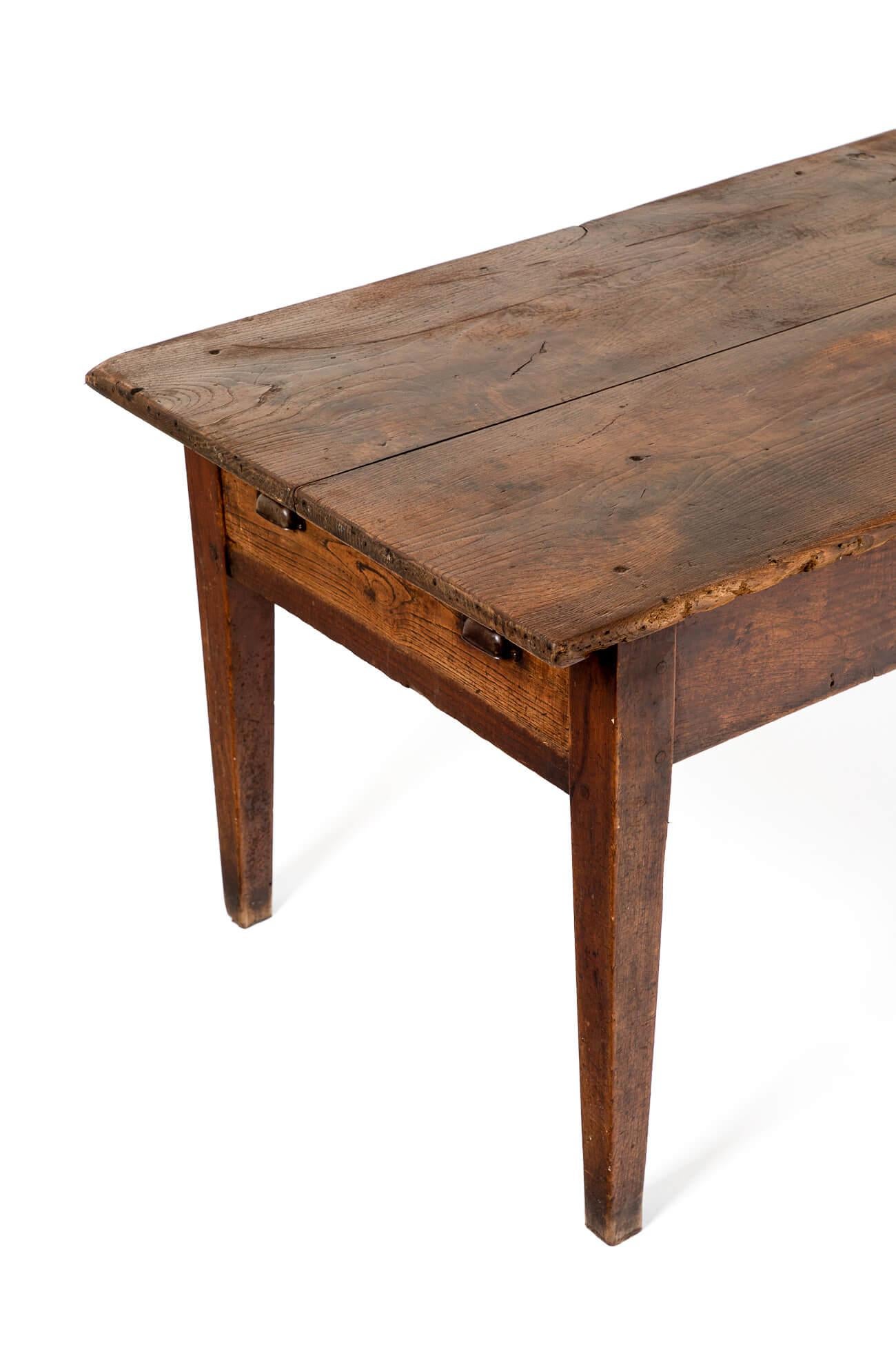 Table de ferme française longue en chêne en vente 7