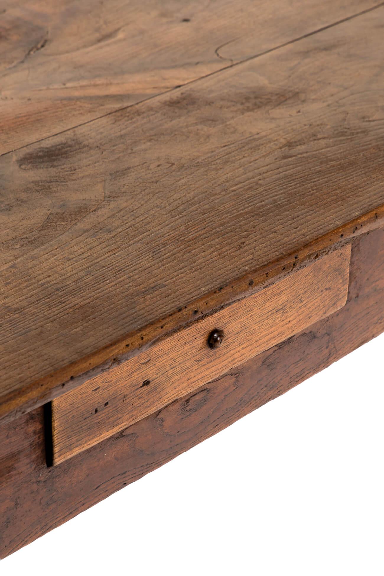Table de ferme française longue en chêne en vente 12