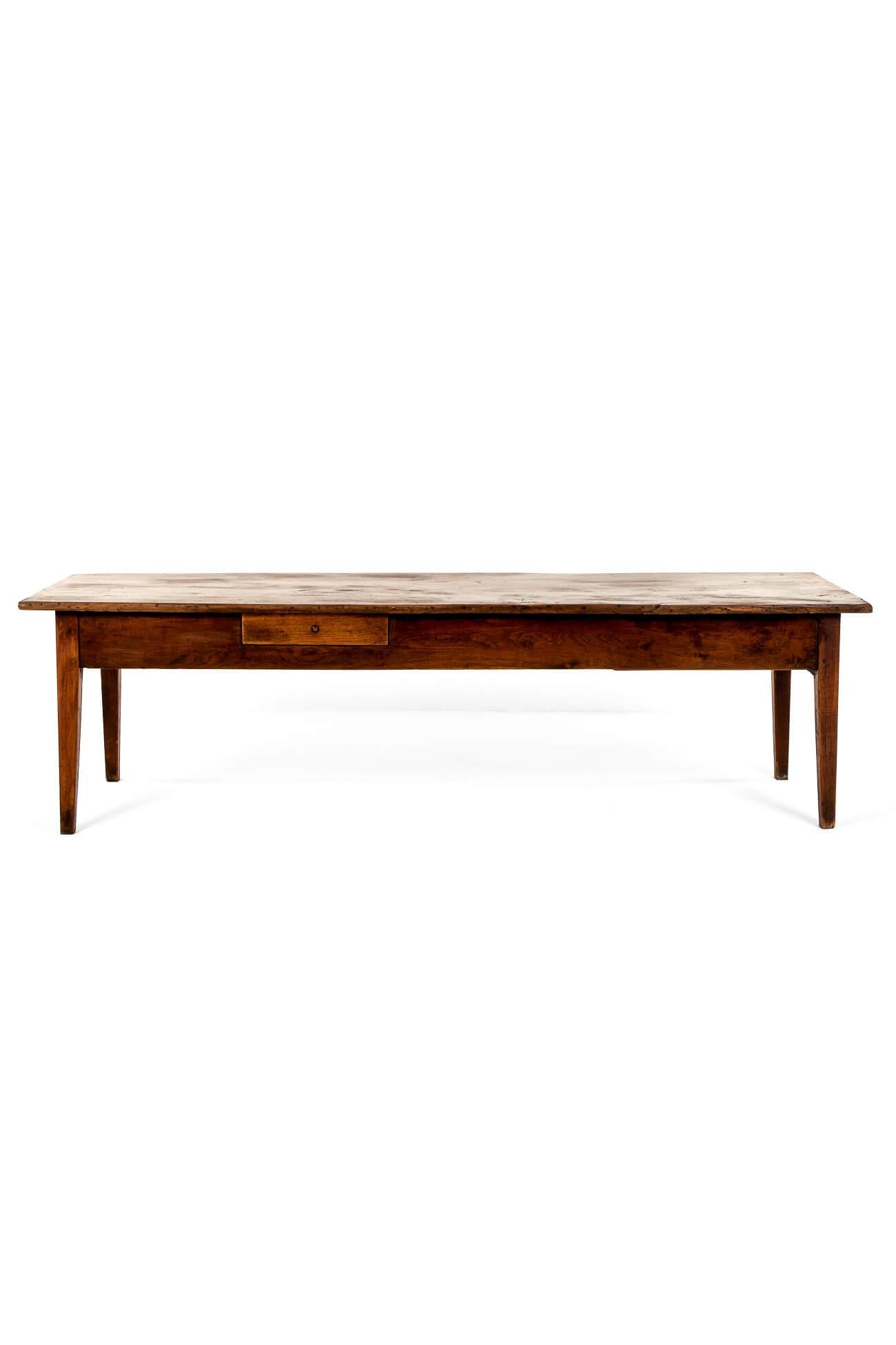 Table de ferme française longue en chêne en vente 2
