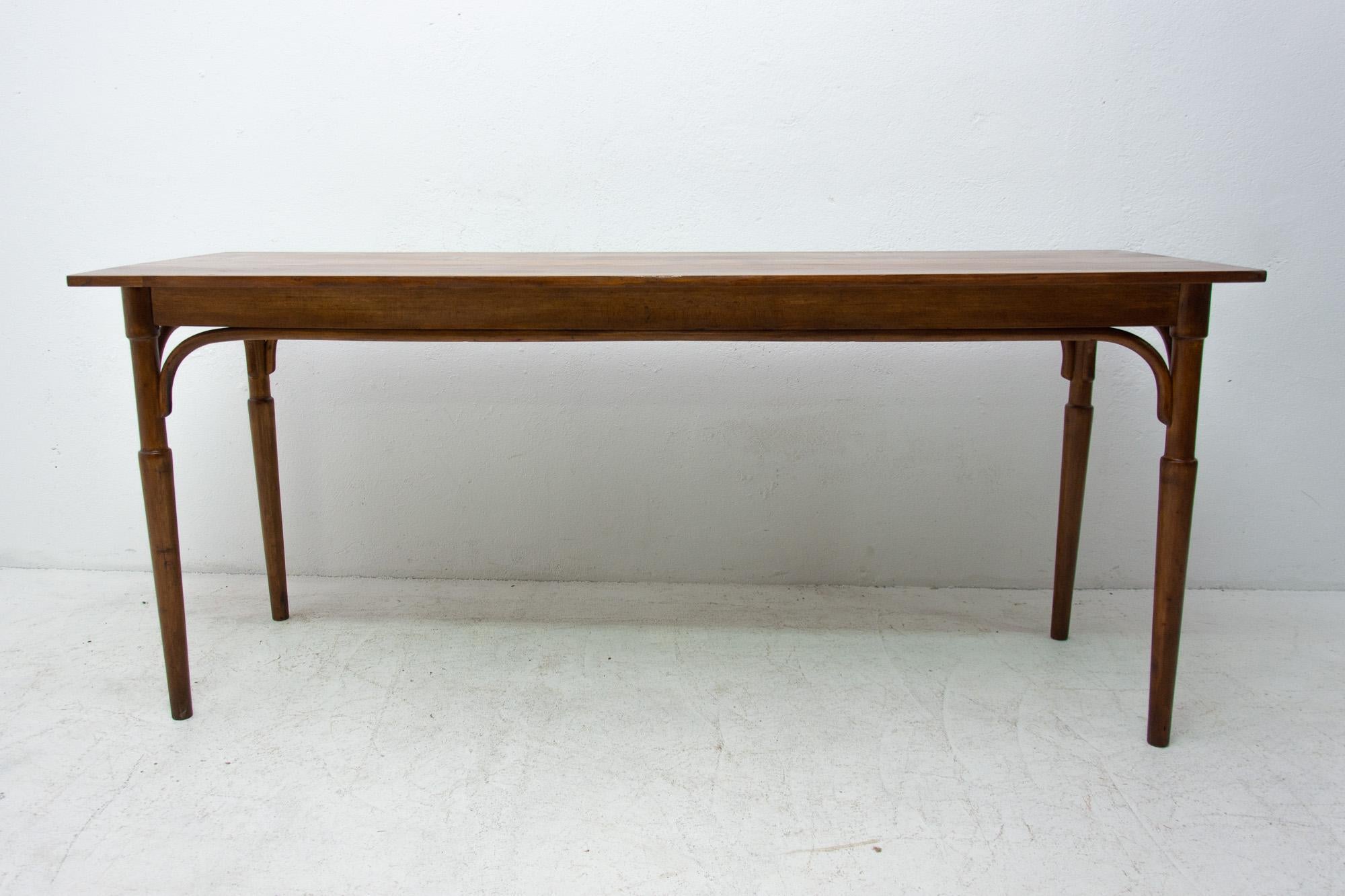 Scandinavian Modern Long Occasional Coffee Table in the Thonet Style, 1920s, Bohemia