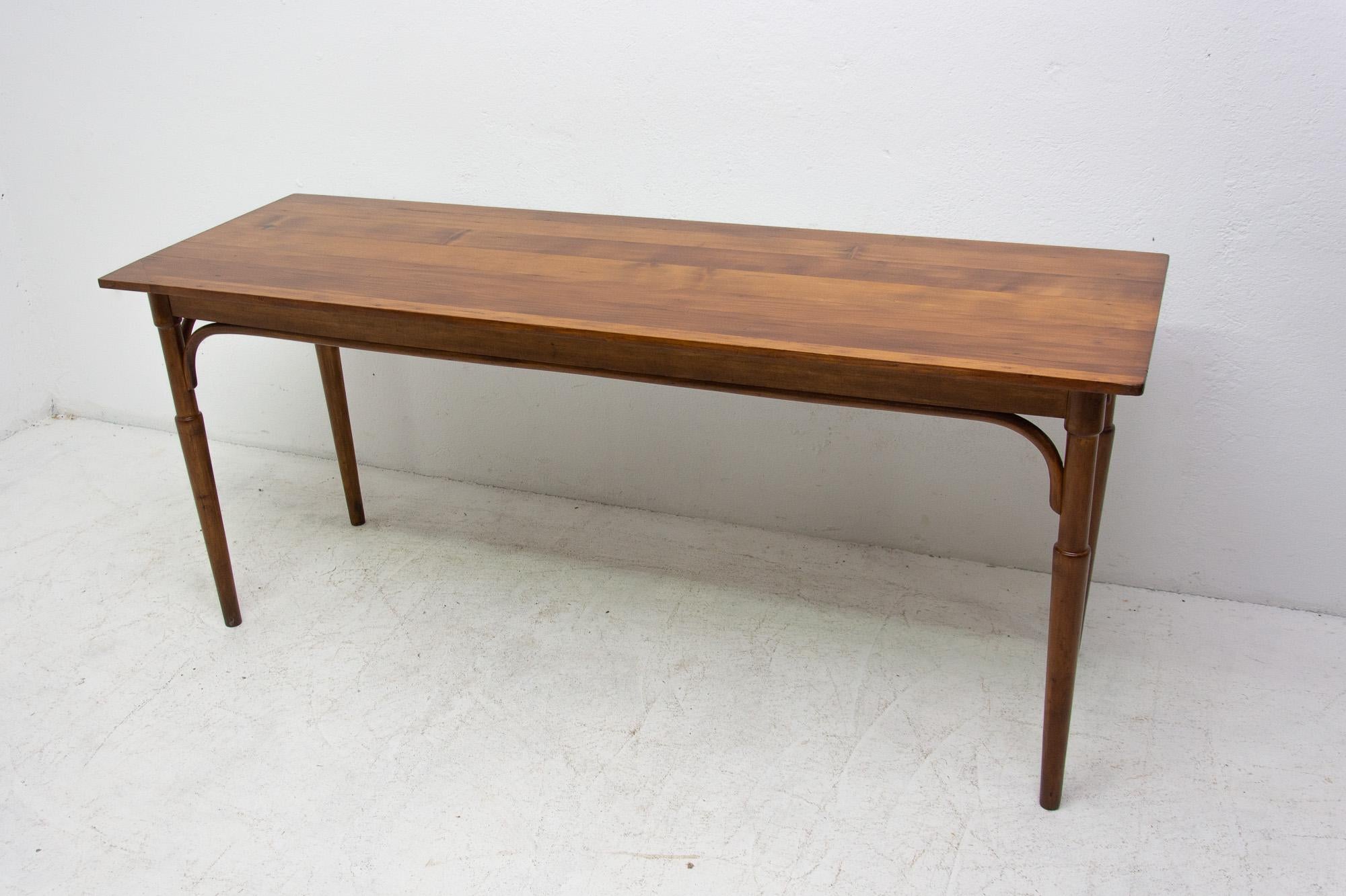 Czech Long Occasional Coffee Table in the Thonet Style, 1920s, Bohemia
