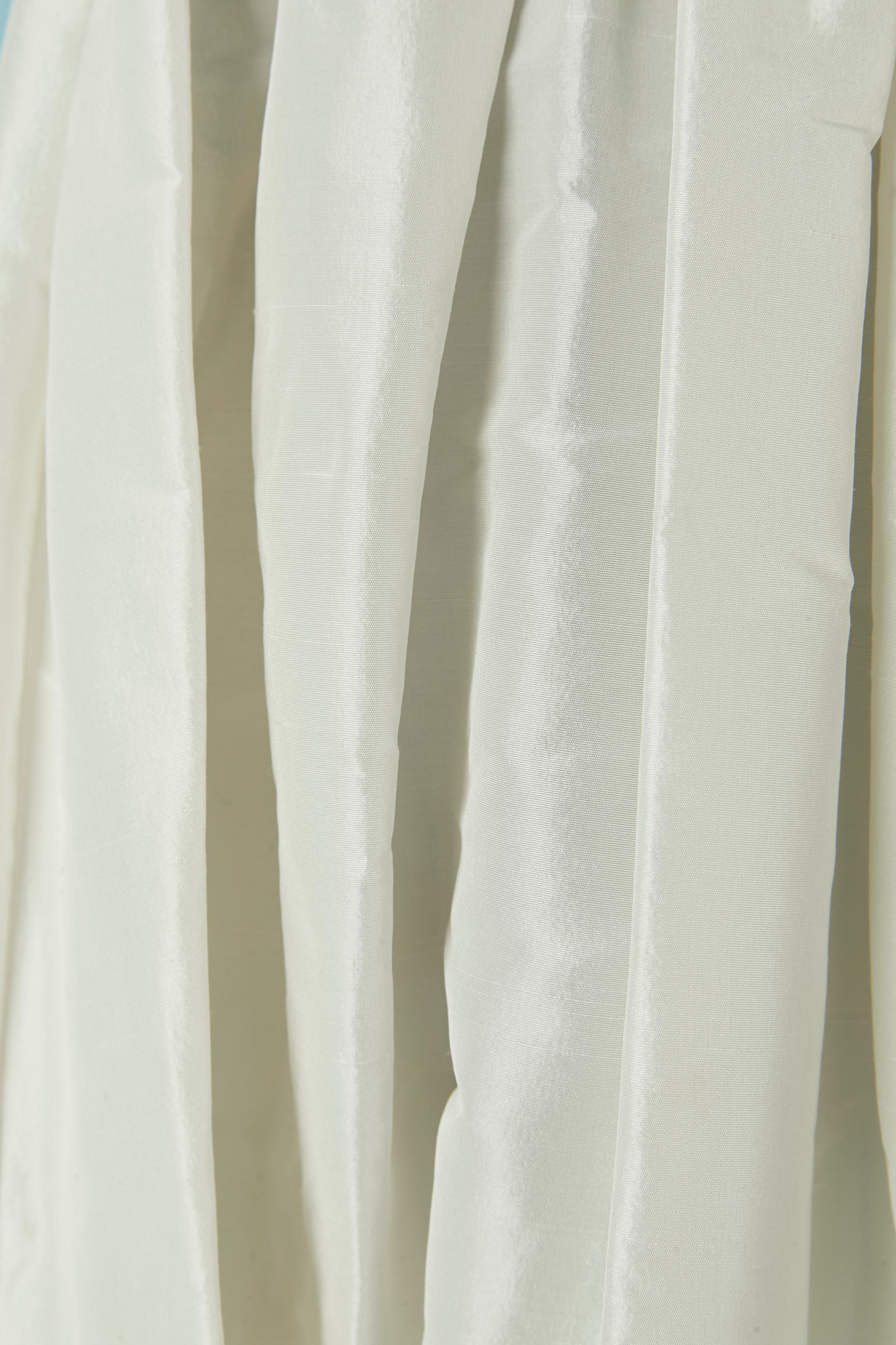 Longue jupe en soie écrue blanc cassé avec fronces à la taille CHRISTIAN DIOR Neuf - En vente à Saint-Ouen-Sur-Seine, FR