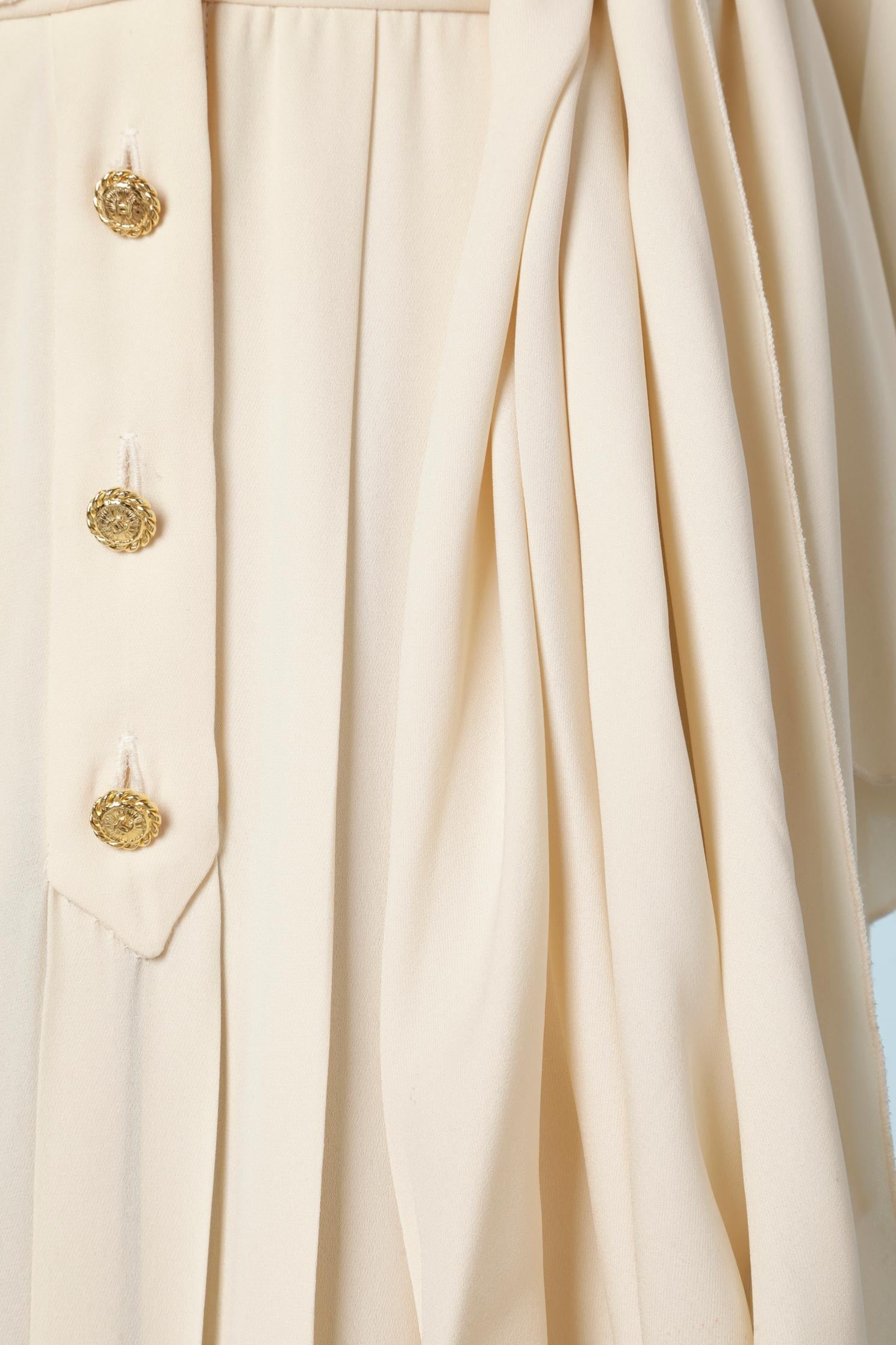 chanel white silk dress