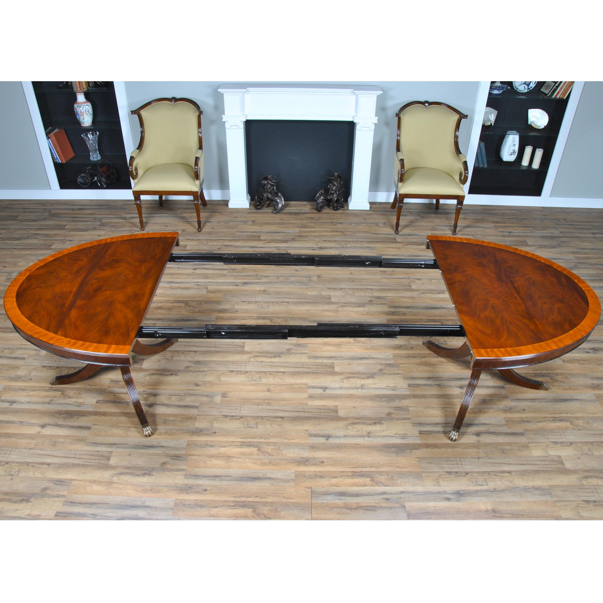 Contemporary Long Oval Mahogany Dining Table  For Sale