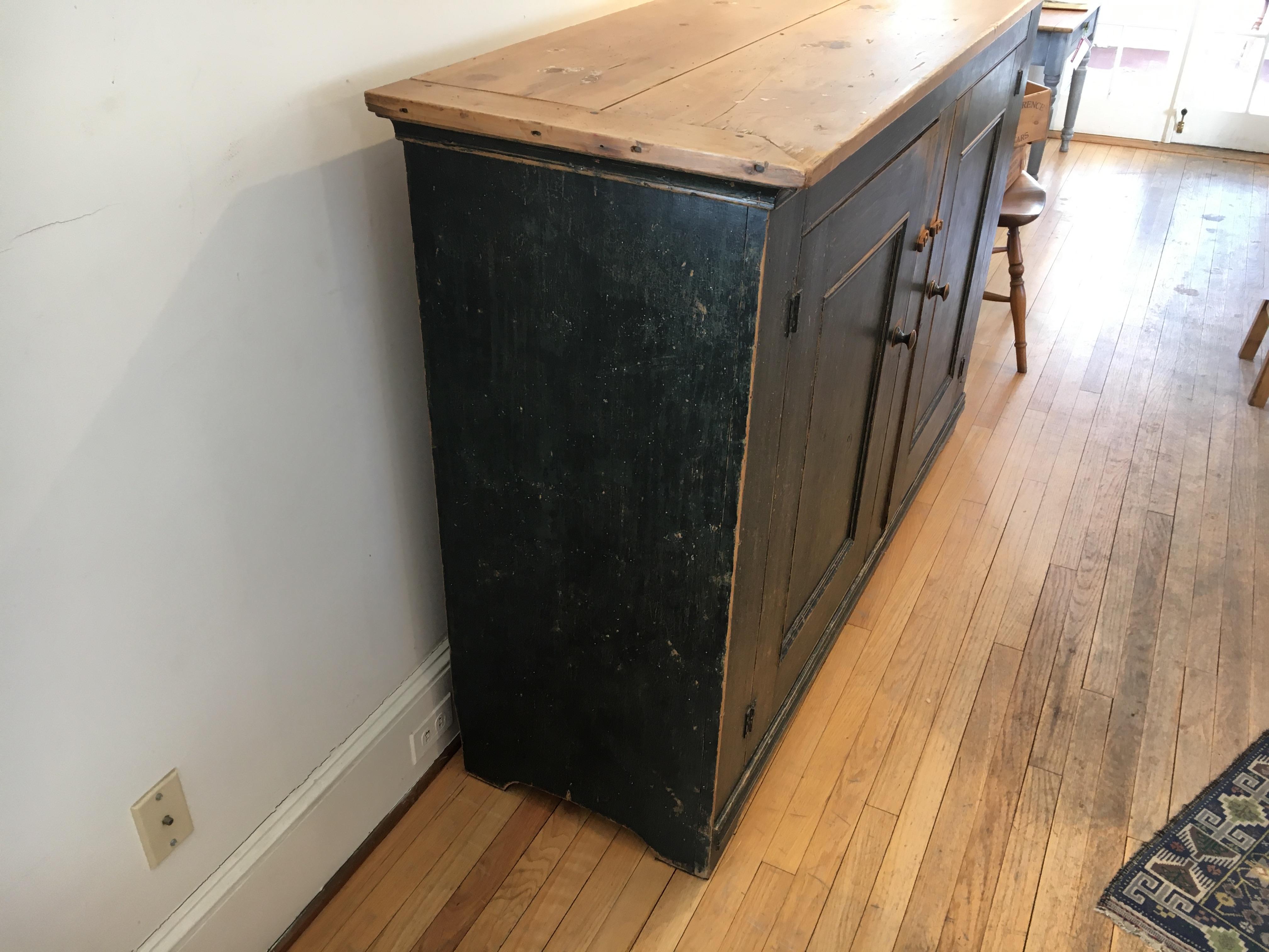 Late 19th Century Long Painted Canadian Buffet