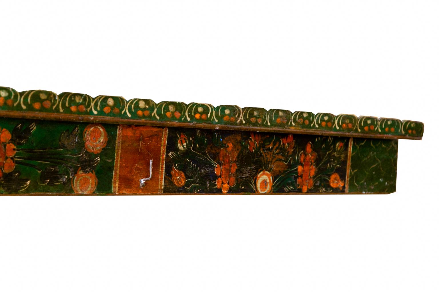 Early 20th Century Long Painted Central European Rack For Sale