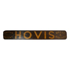 Vintage Long Painted Wooden Hovis Advertising Baker’s Sign