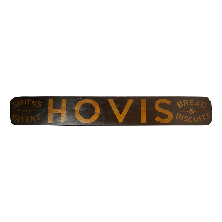 Long Painted Wooden Hovis Advertising Baker’s Sign at 1stDibs