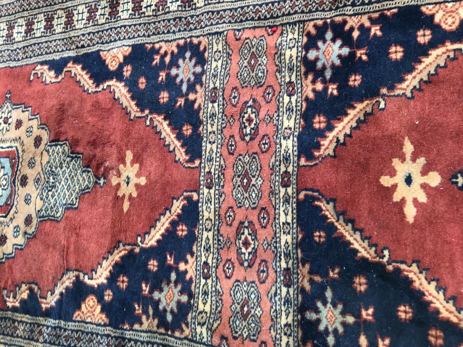 Bobyrug’s Long Pakistan Vintage Rug For Sale 3