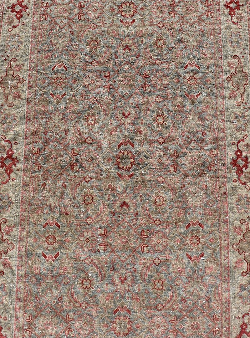 Hand-Knotted Long Persian Tabriz Runner with Sophisticated Design Keivan Woven Arts  For Sale