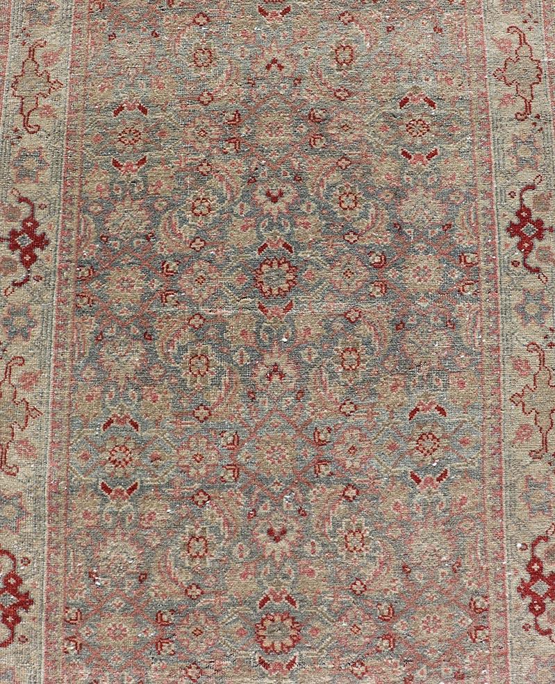 Long Persian Tabriz Runner with Sophisticated Design Keivan Woven Arts  In Good Condition For Sale In Atlanta, GA