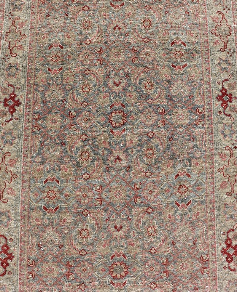 Noué à la main Long tapis de couloir persan Tabriz de Keivan Woven Arts  2' 7 x 20' 6 en vente