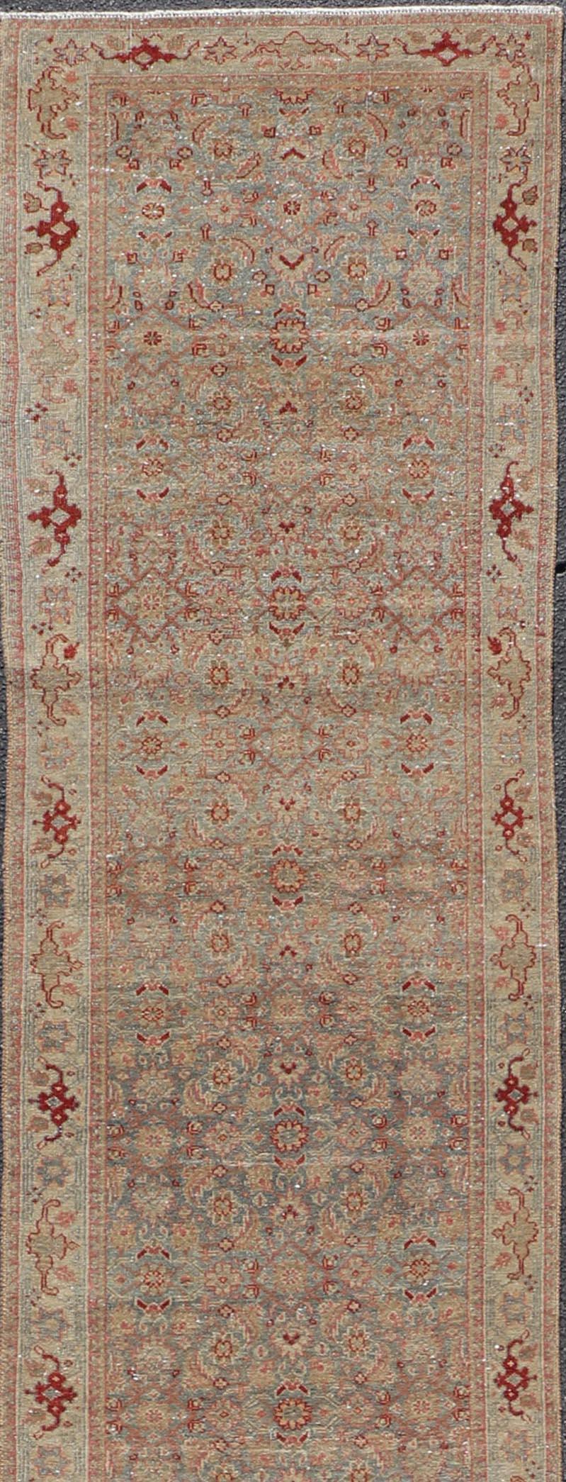 Wool Long Persian Tabriz Runner with Sophisticated Design Keivan Woven Arts  For Sale