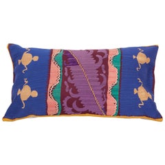 Long Pillow Case Made From a Mid-20th Century Uzbek Samarkand Suzani
