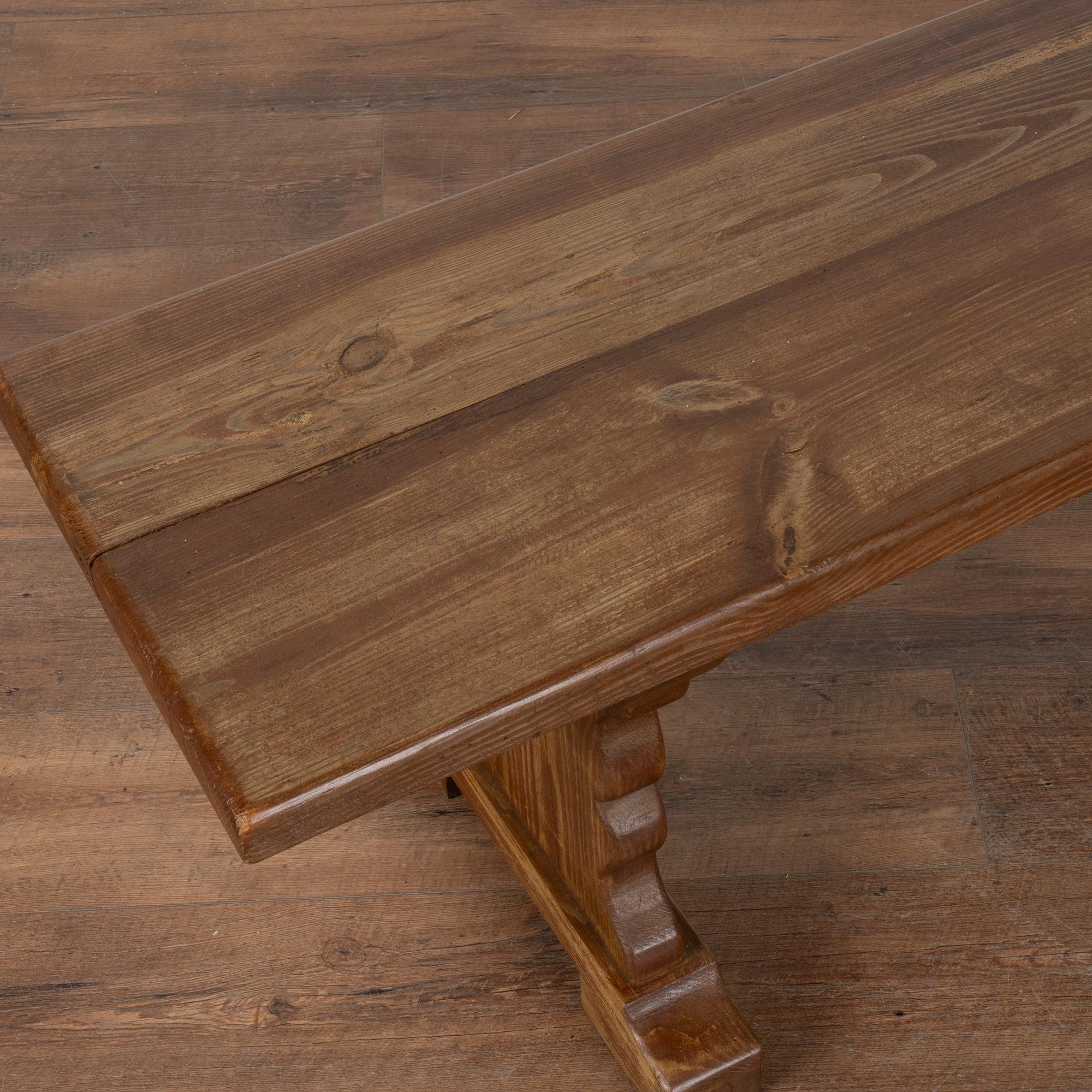 Long Pine Narrow Bench, Sweden circa 1880 In Good Condition In Round Top, TX