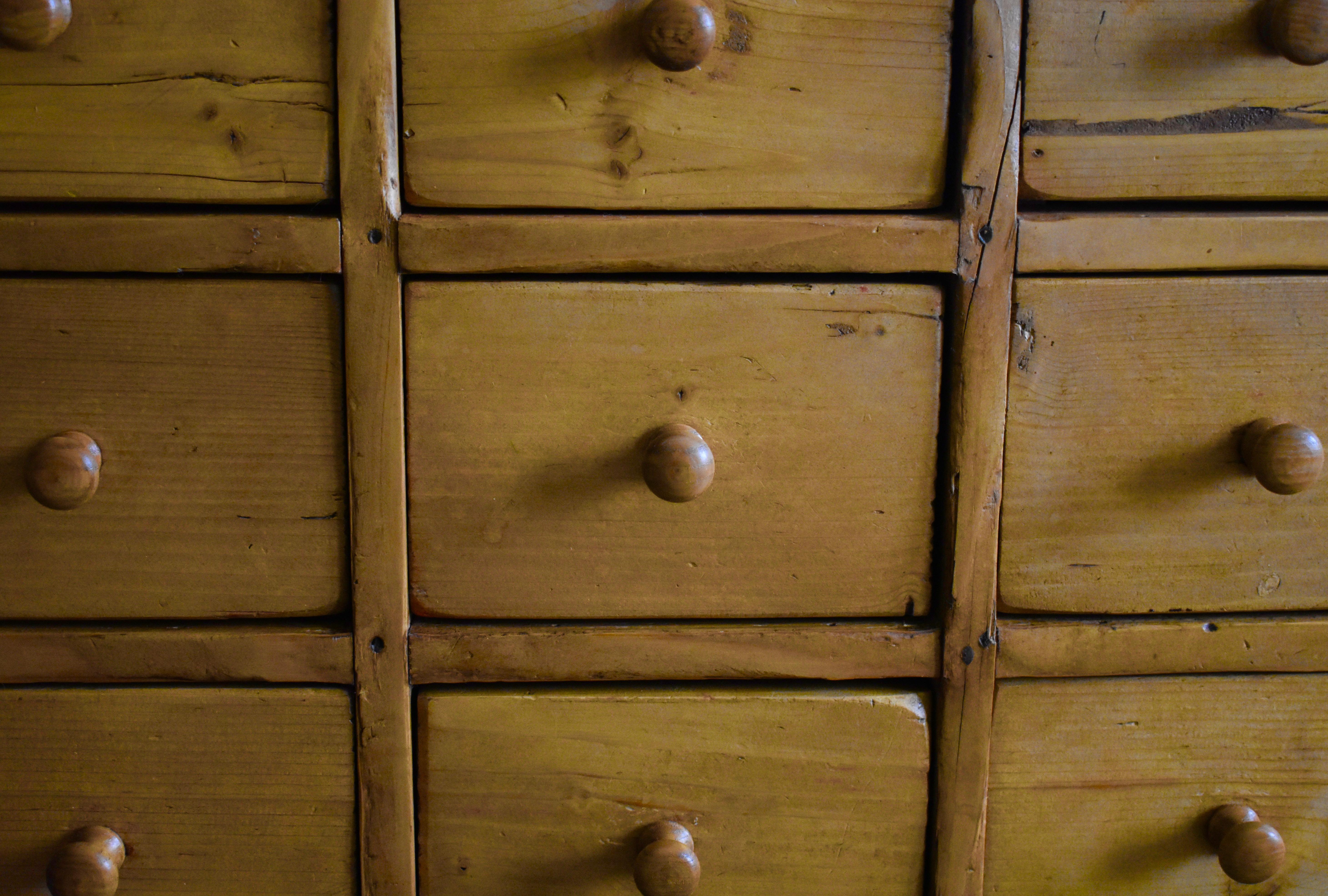 Long Pine Sideboard with Nineteen Drawers 10