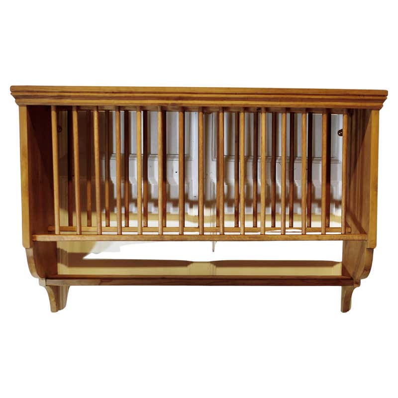 Pine Kitchen Wall Hanging Plate Draining Rack For Sale at 1stDibs