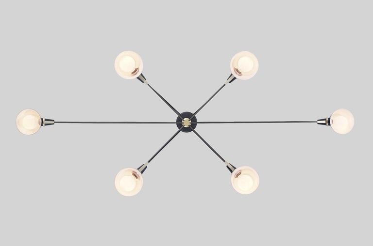 Long Pivot Chandelier Black by Brendan Ravenhill For Sale at 1stdibs