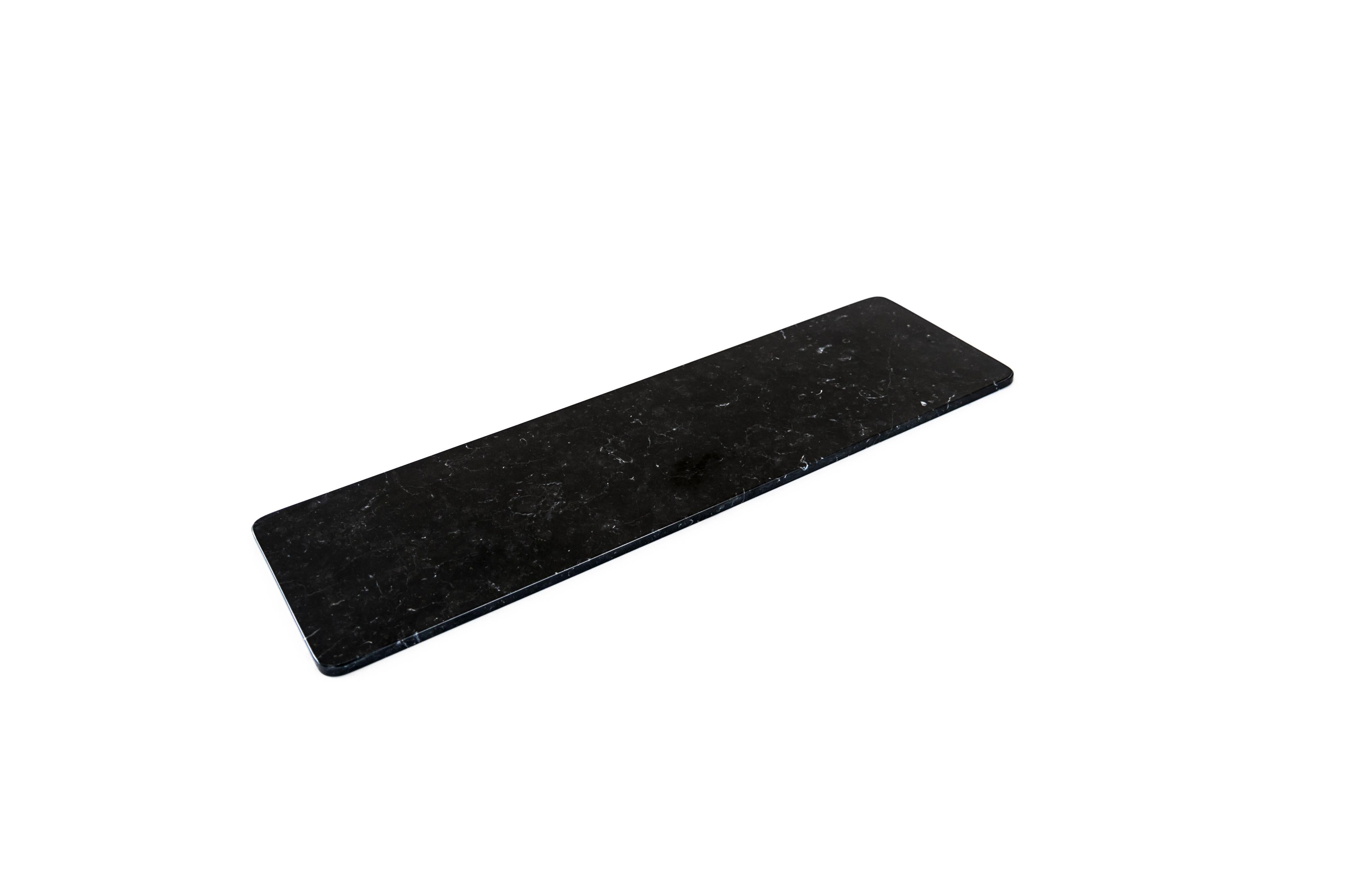 Long plate for salmon - cheese plate - sushi plate - serving dish in black Marquina marble.

Ideal for spa, hotel, restaurant and to serve food in a very sophisticate plate in your house. It can be used also as a nice display of sweets and