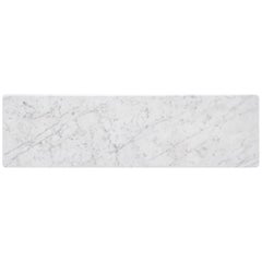 Long Plate for Salmon in White Carrara Marble